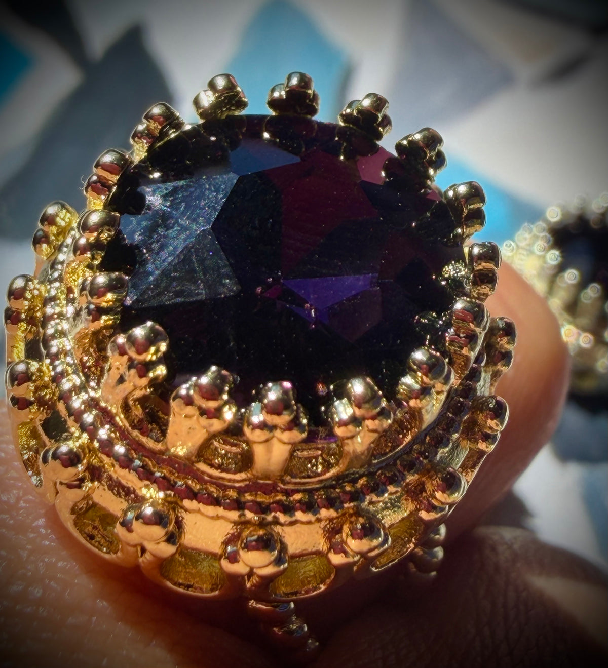 Dark Amethyst Queen Ring