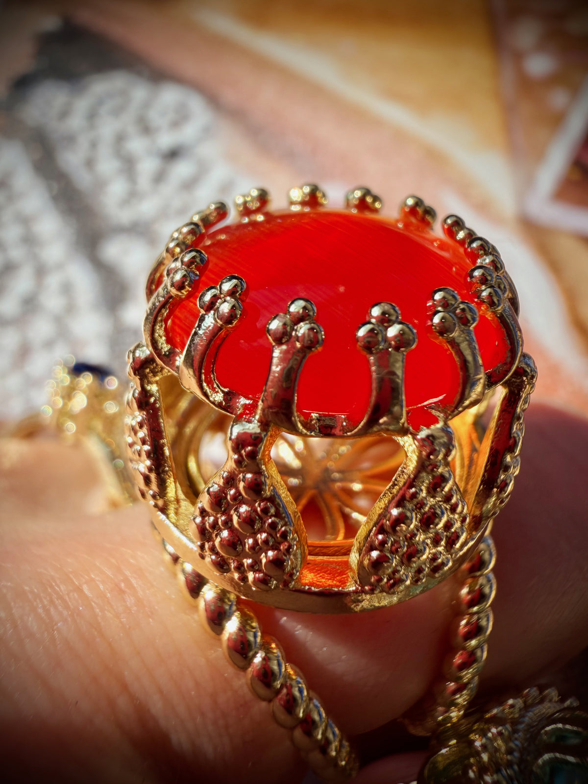 The “Pumpkin Carriage” Crown Jewel Ring