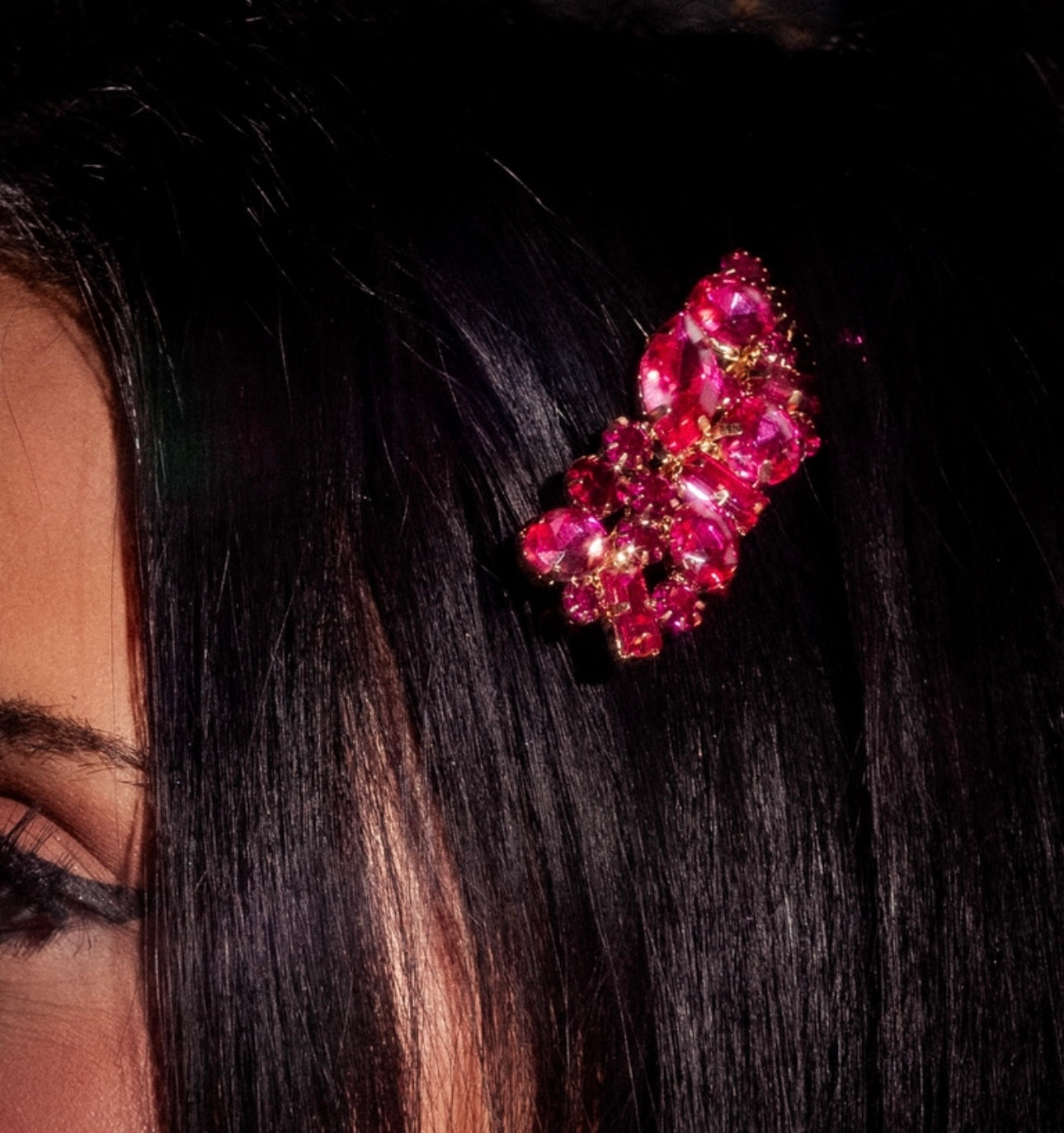 Pink “Cluster” Hair Candy Clip
