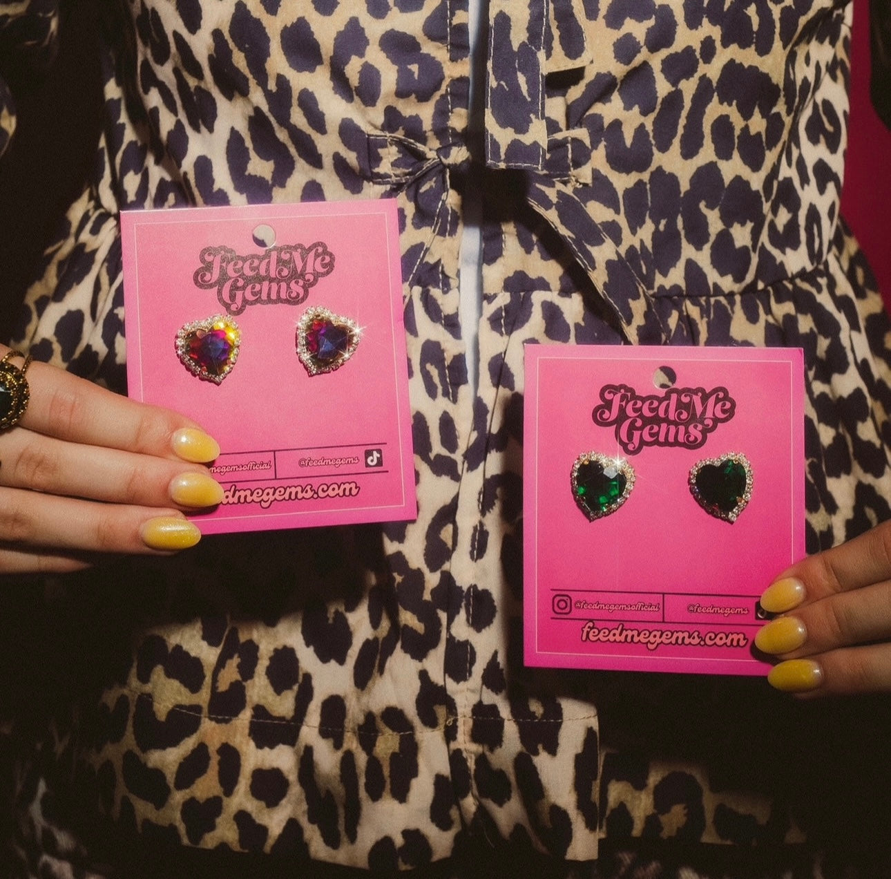 Volcano Signature Heart Studs