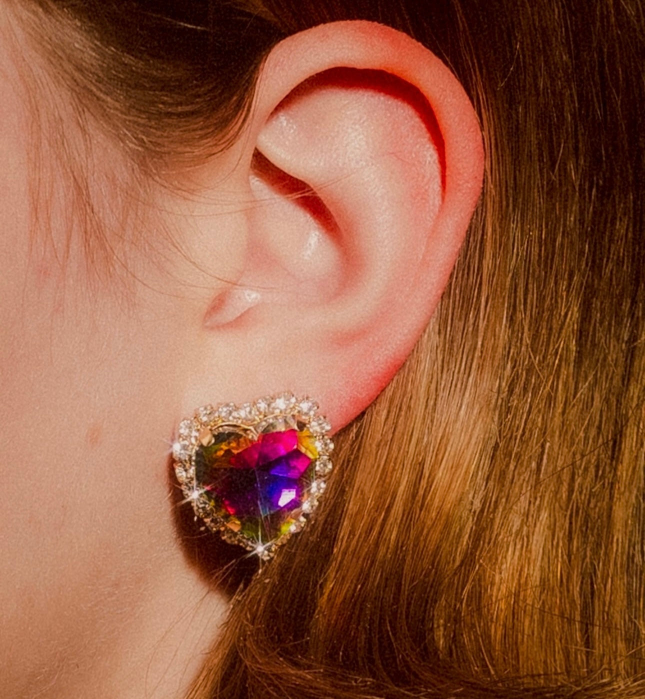 Volcano Signature Heart Studs