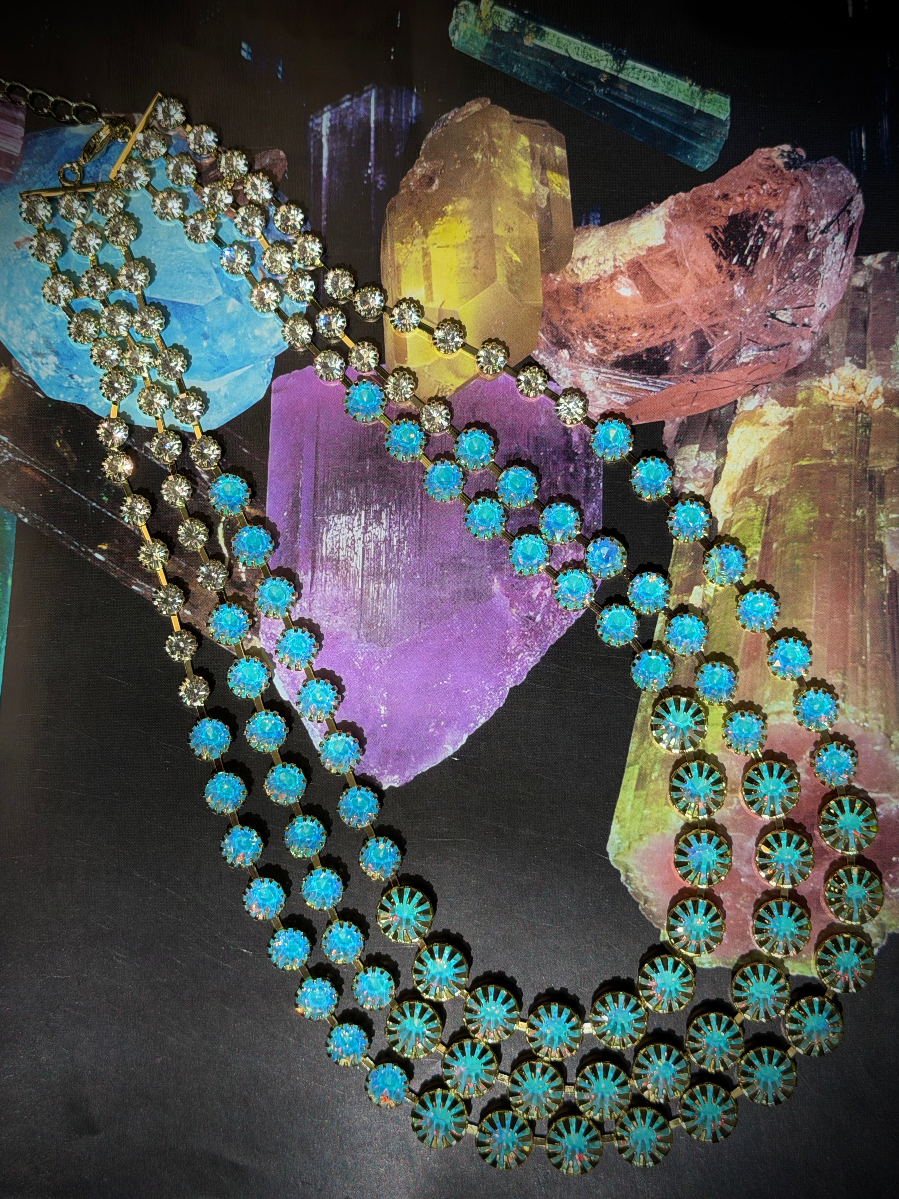 “The BLOOMS” Blue Opal Dopamine Diva Necklace