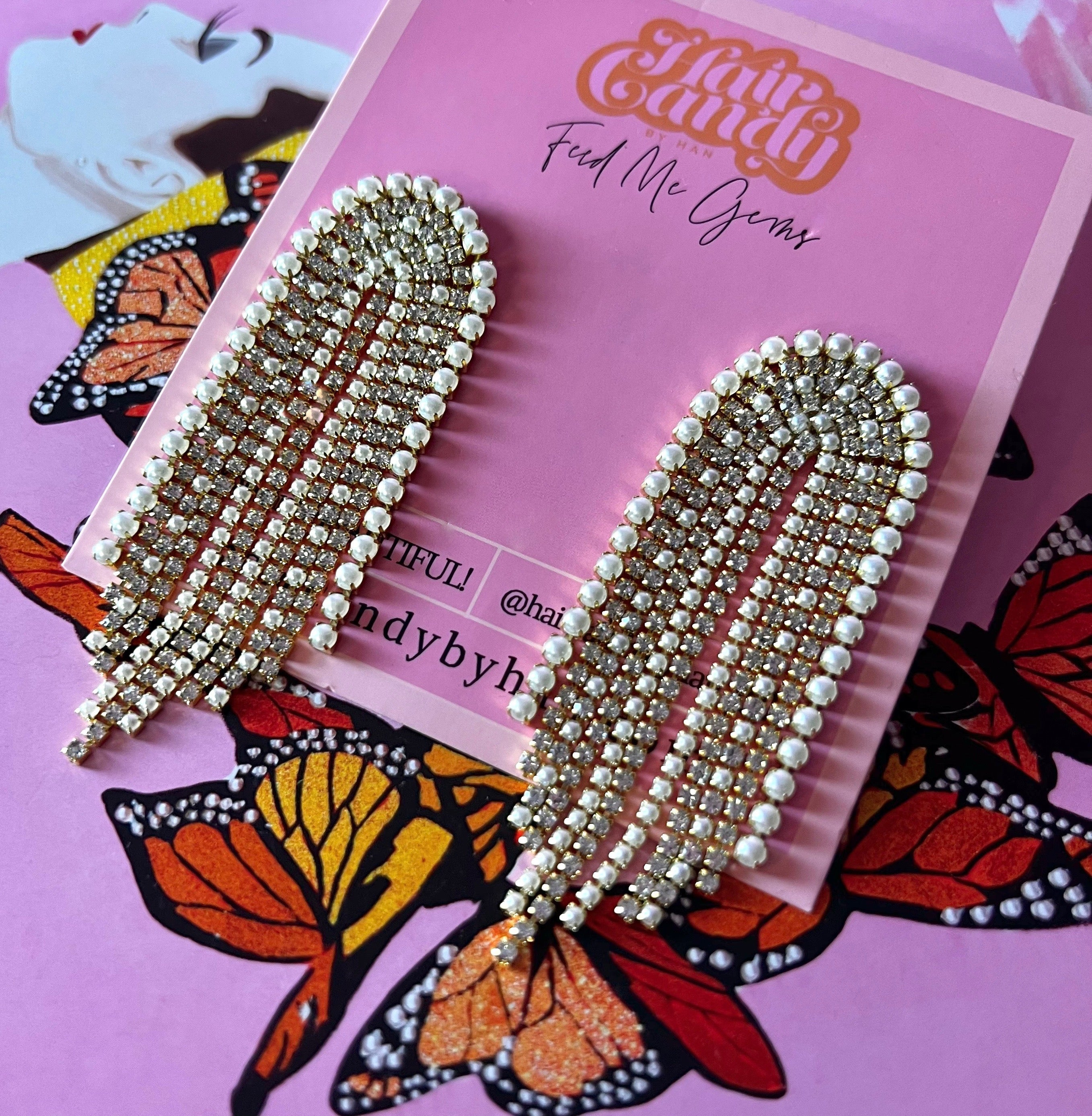 CHAMPAGNE CRYSTAL LONG BABY JUMBO RAINBOWS