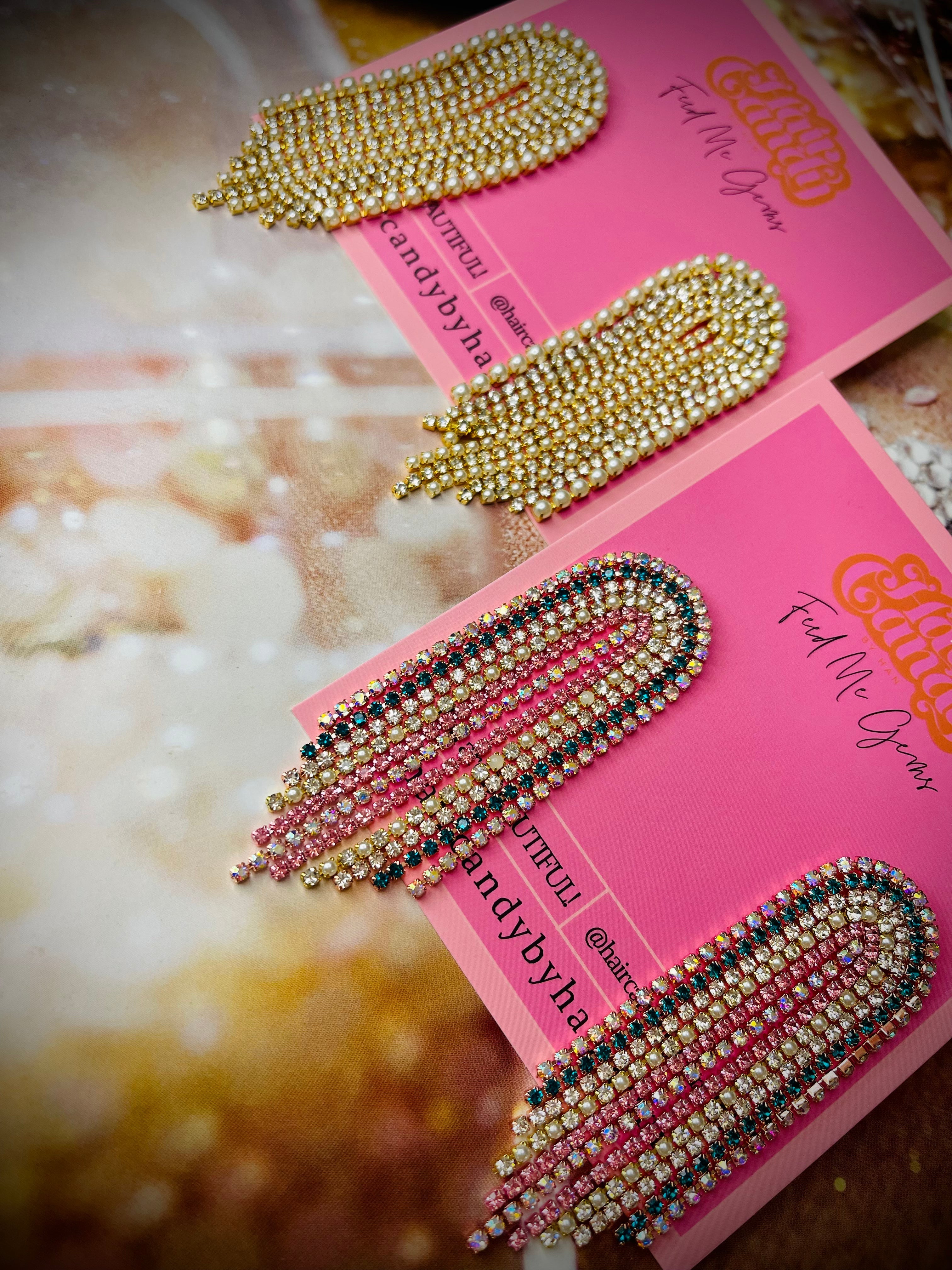 CHAMPAGNE CRYSTAL LONG BABY JUMBO RAINBOWS
