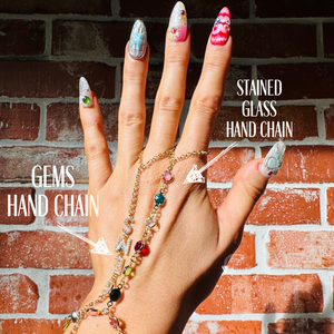 Dripping in Gems Hand Chain