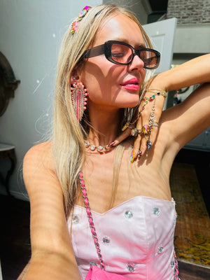 Dripping in Gems Hand Chain