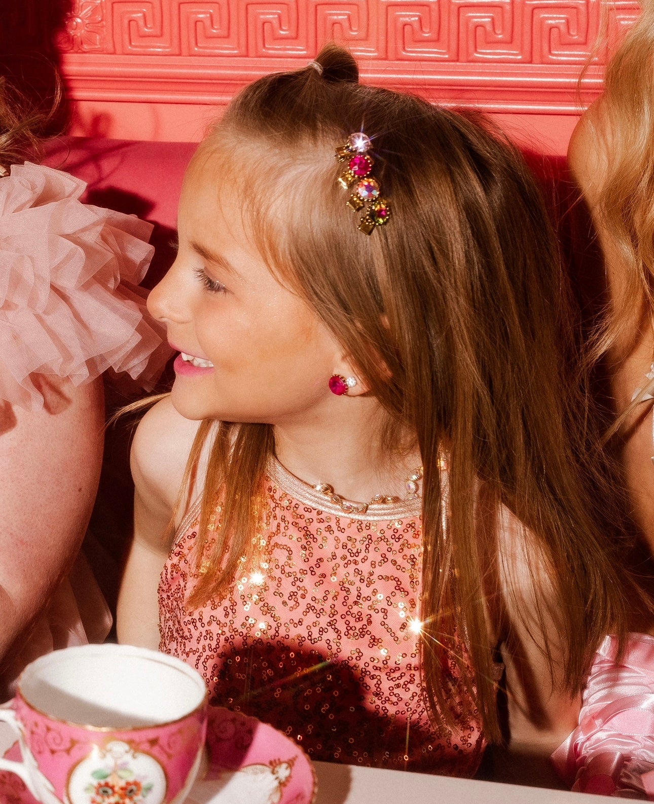 Hot Pink Sprinkle Stud Earrings