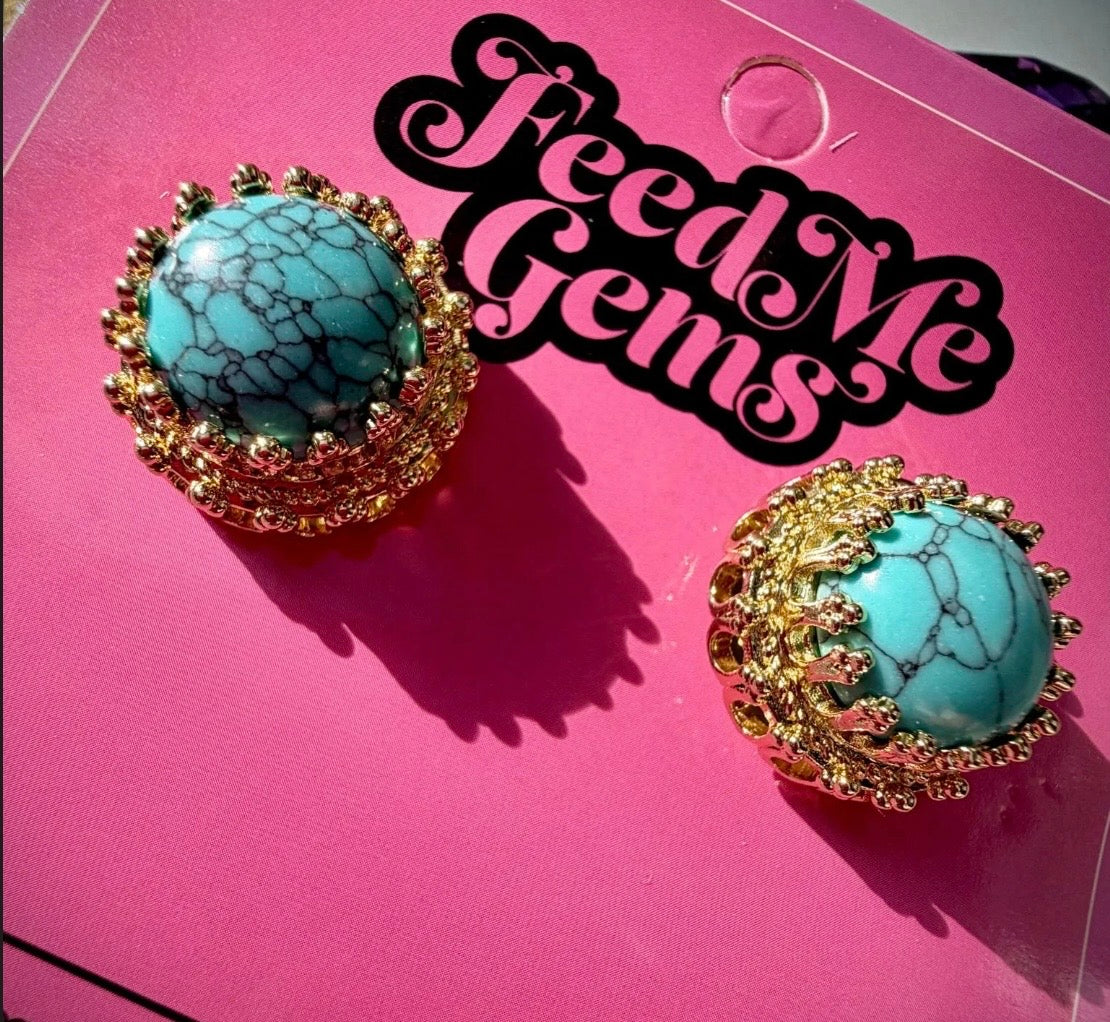 Texas Turquoise Queen Studs