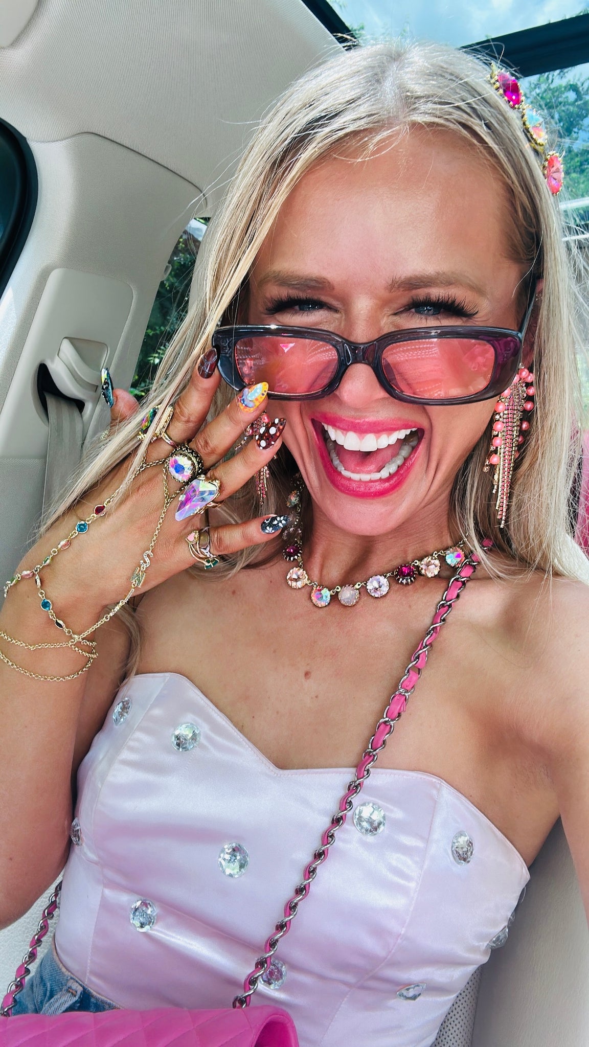 Dripping in Gems Hand Chain