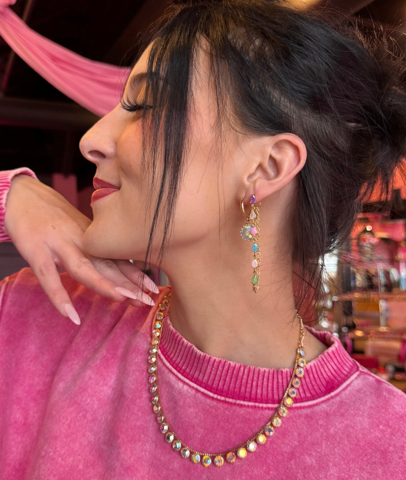 “Unicorn Tears” Accordian Drop Earrings