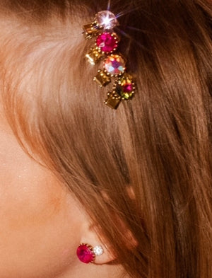 Hot Pink Sprinkle Stud Earrings