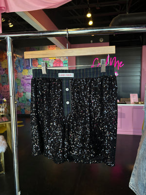 Sequin boxer shorts